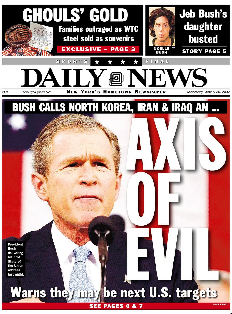 January 29, 2002: President Bush: Iraq, North Korea, Iran Are 'Axis of Evil' | U.S.-Russia Relations: Quest for Stability